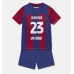 Barcelona Jules Kounde #23 Babykleding Thuisshirt Kinderen 2023-24 Korte Mouwen (+ korte broeken)